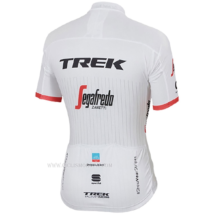 2017 Ropa Ciclismo Trek Segafredo Blanco Mangas Corta y Culotte Corto